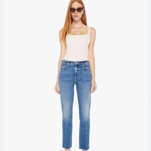 Mother jeans rascal ankle fray size 26
